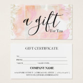 Einfache und moderne Geschenkgutschrift (Vorne & Hinten)