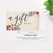 Einfache und moderne Geschenkgutschrift (Schreibtisch)