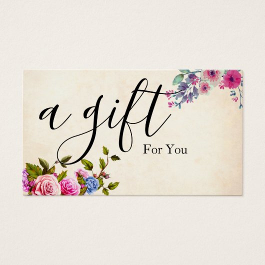 Einfache und moderne Geschenkgutschrift (Vorderseite)