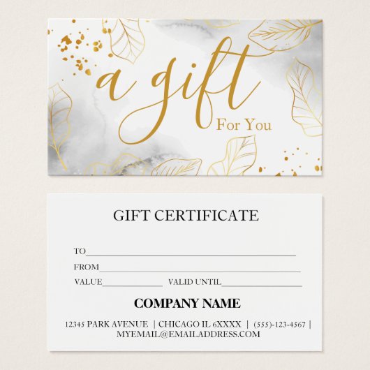 Einfache und moderne Geschenkgutschrift (Vorne & Hinten)