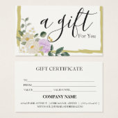 Einfache und moderne Geschenkgutschrift (Vorne & Hinten)
