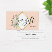 Einfache und moderne Geschenkgutschrift (Schreibtisch)