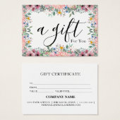 Einfache und moderne Geschenkgutschrift (Vorne & Hinten)