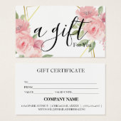 Einfache und moderne Geschenkgutschrift (Vorne & Hinten)