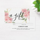 Einfache und moderne Geschenkgutschrift (Schreibtisch)