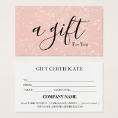 Einfache und moderne Geschenkgutschrift (Vorne & Hinten)
