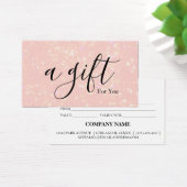 Einfache und moderne Geschenkgutschrift (Schreibtisch)