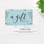 Einfache und moderne Geschenkgutschrift (Schreibtisch)