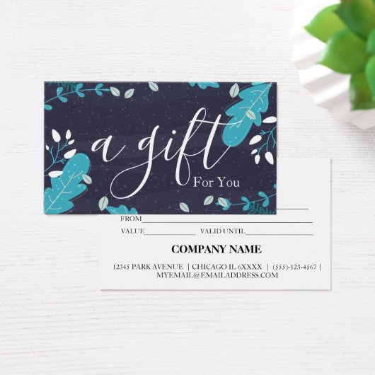 Einfache und moderne Geschenkgutschrift (Schreibtisch)