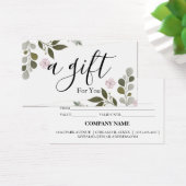 Einfache und moderne Geschenkgutschrift (Schreibtisch)