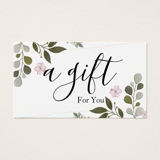 Einfache und moderne Geschenkgutschrift (Vorderseite)