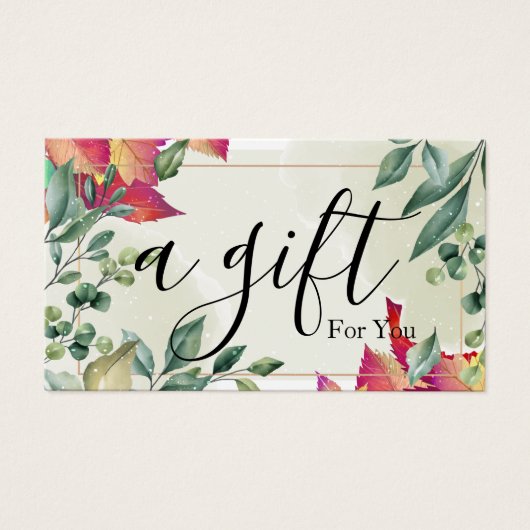 Einfache und moderne Geschenkgutschrift (Vorderseite)