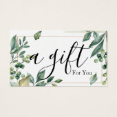 Einfache und moderne Geschenkgutschrift (Vorderseite)