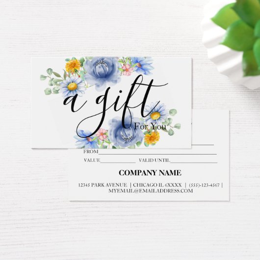 Einfache und moderne Geschenkgutschrift (Schreibtisch)