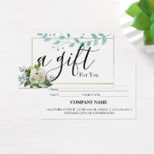 Einfache und moderne Geschenkgutschrift (Schreibtisch)