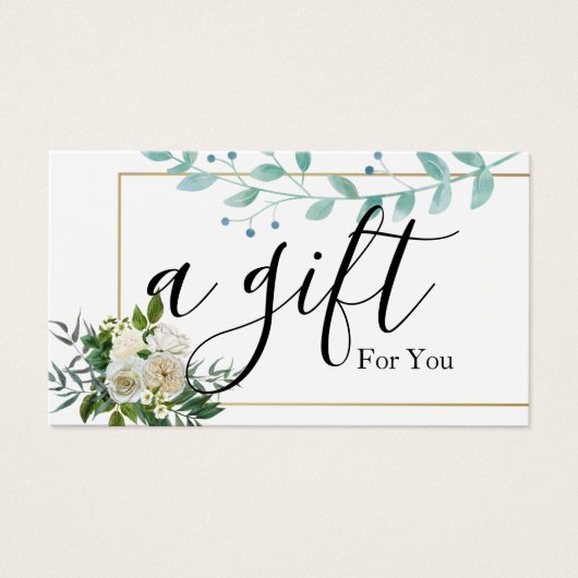 Einfache und moderne Geschenkgutschrift (Vorderseite)