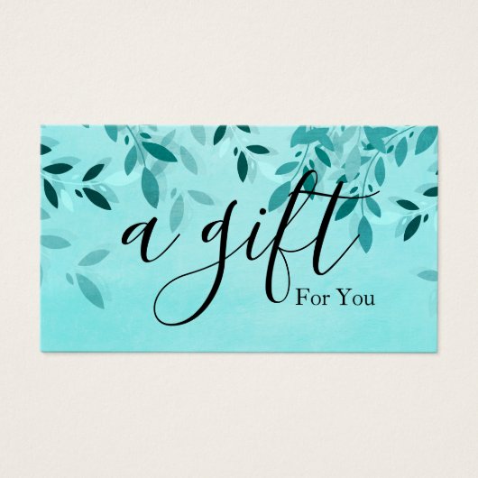 Einfache und moderne Geschenkgutschrift (Vorderseite)