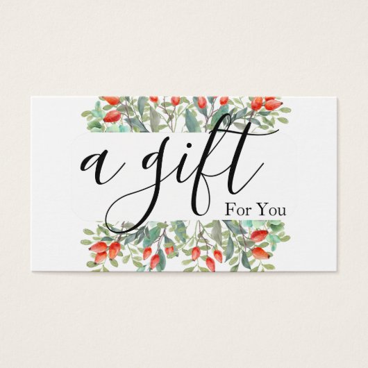 Einfache und moderne Geschenkgutschrift (Vorderseite)