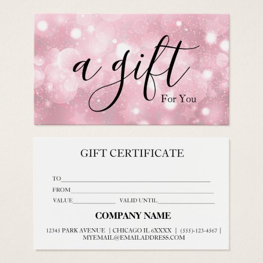 Einfache und moderne Geschenkgutschrift (Vorne & Hinten)