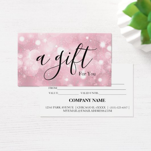 Einfache und moderne Geschenkgutschrift (Schreibtisch)