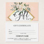 Einfache und moderne Geschenkgutschrift (Vorne & Hinten)