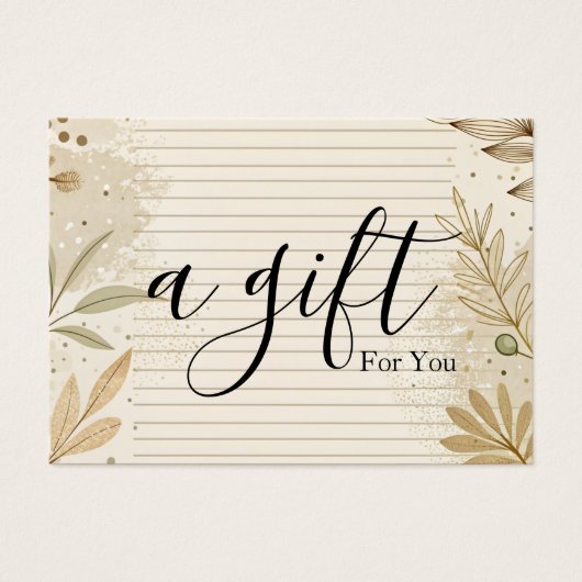 Einfache und moderne Geschenkgutschrift (Vorderseite)