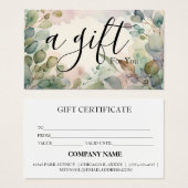 Einfache und moderne Geschenkgutschrift (Vorne & Hinten)