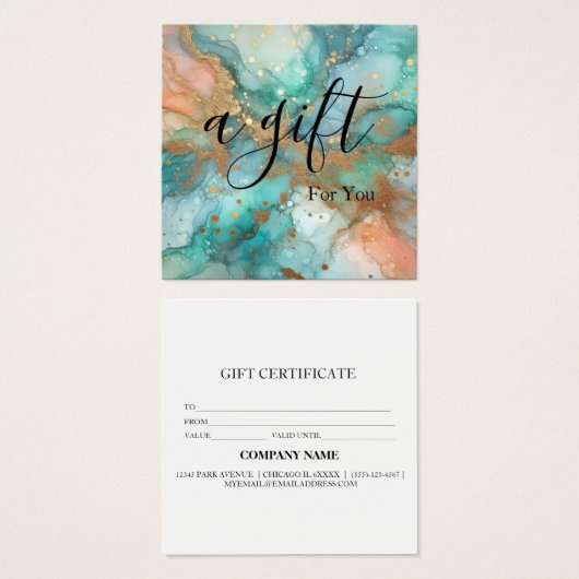 Einfache und moderne Geschenkgutschrift (Vorne & Hinten)