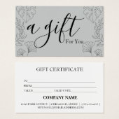 Einfache und moderne Geschenkgutschrift (Vorne & Hinten)