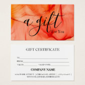 Einfache und moderne Geschenkgutschrift (Vorne & Hinten)