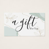 Einfache und moderne Geschenkgutschrift (Vorderseite)
