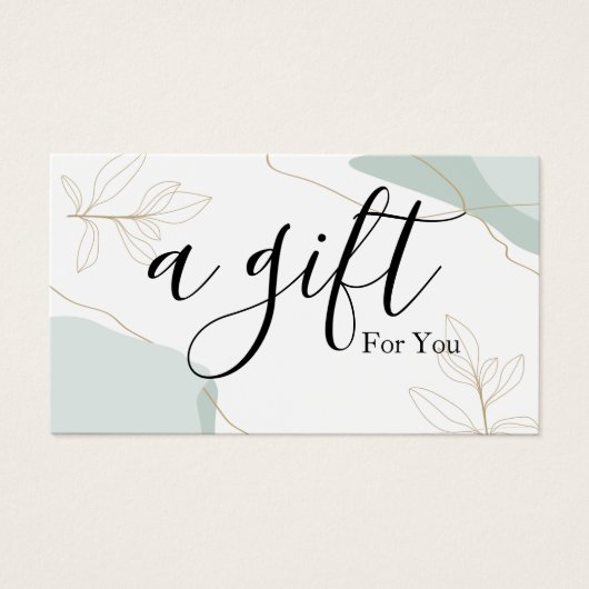 Einfache und moderne Geschenkgutschrift (Vorderseite)