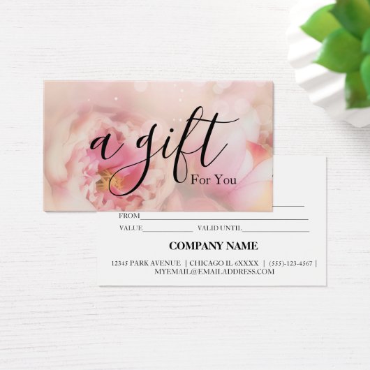 Einfache und moderne Geschenkgutschrift (Schreibtisch)