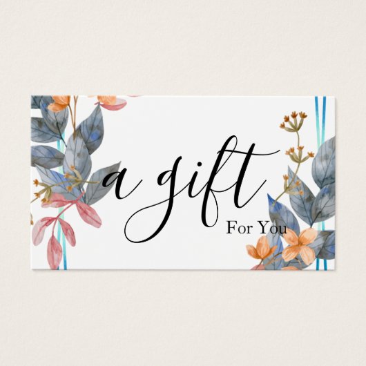 Einfache und moderne Geschenkgutschrift (Vorderseite)