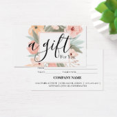 Einfache und moderne Geschenkgutschrift (Schreibtisch)