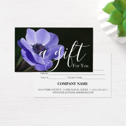 Einfache und moderne Geschenkgutschrift (Schreibtisch)