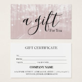 Einfache und moderne Geschenkgutschrift (Vorne & Hinten)