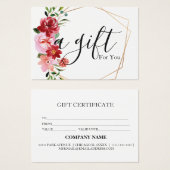 Einfache und moderne Geschenkgutschrift (Vorne & Hinten)