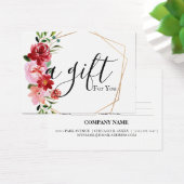 Einfache und moderne Geschenkgutschrift (Schreibtisch)