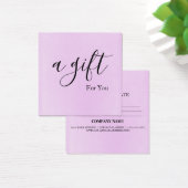 Einfache und moderne Geschenkgutschrift (Schreibtisch)