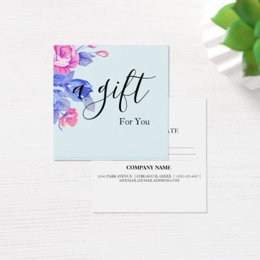 Einfache und moderne Geschenkgutschrift (Schreibtisch)