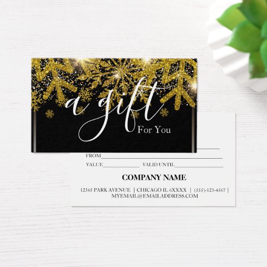 Einfache und moderne Geschenkgutschrift (Schreibtisch)