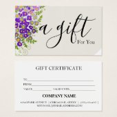 Einfache und moderne Geschenkgutschrift (Vorne & Hinten)