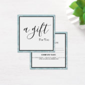 Einfache und moderne Geschenkgutschrift (Schreibtisch)