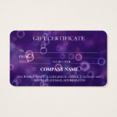 Einfache und moderne Geschenkgutschrift (Rückseite)