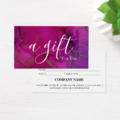 Einfache und moderne Geschenkgutschrift (Schreibtisch)