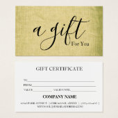 Einfache und moderne Geschenkgutschrift (Vorne & Hinten)