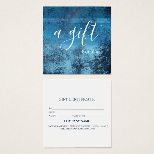 Einfache und moderne Geschenkgutschrift (Vorne & Hinten)