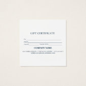 Einfache und moderne Geschenkgutschrift (Rückseite)