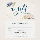 Einfache und moderne Geschenkgutschrift (Vorne & Hinten)